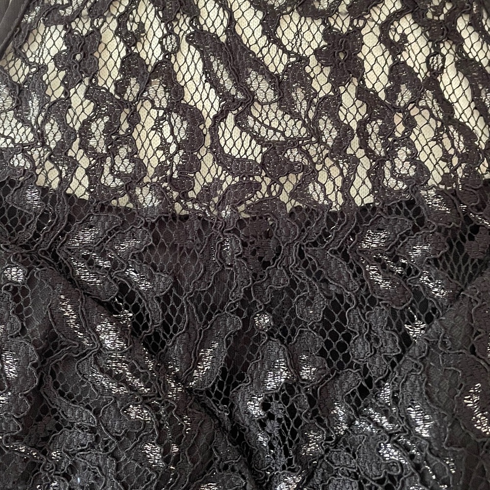 Nwt darlin cut out lace and beaded black mini formal dr… - Picture 9 of 9